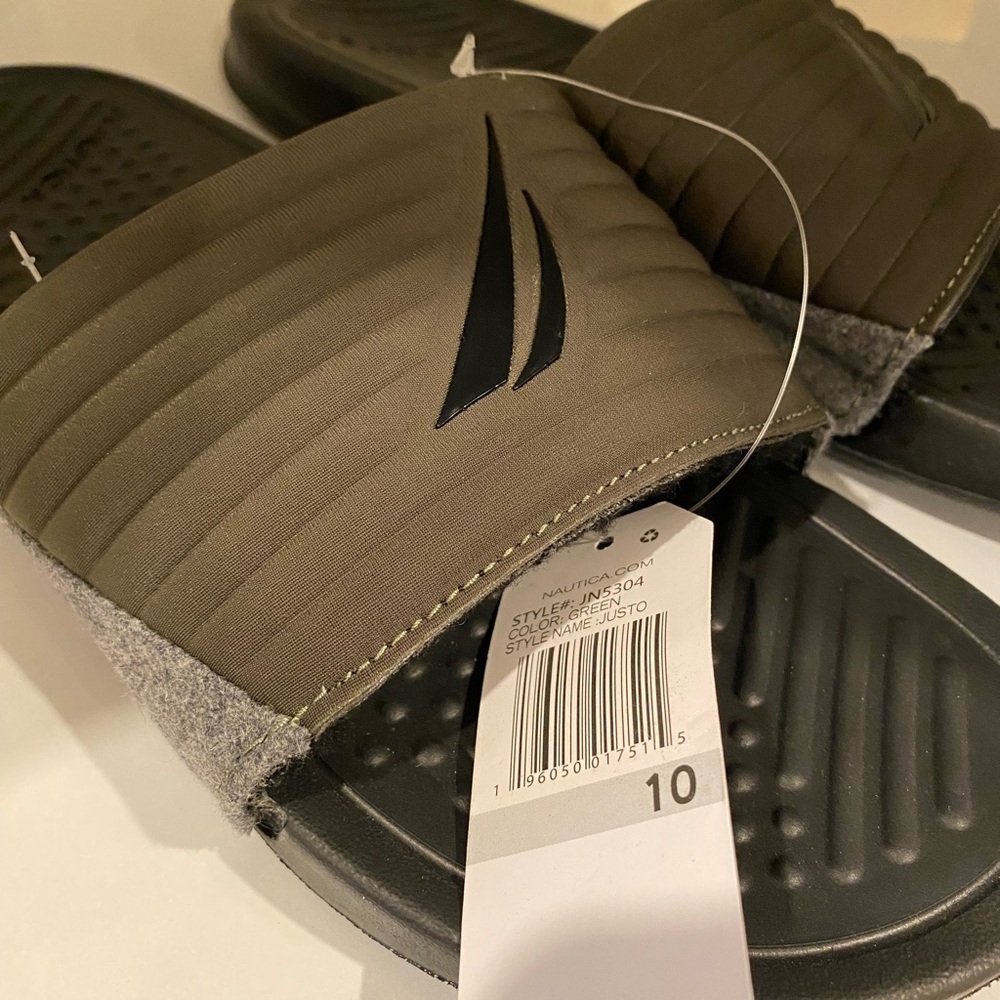 Nautica Justo Green Slides Men's Shoes Size 10 - Picture 4 of 5